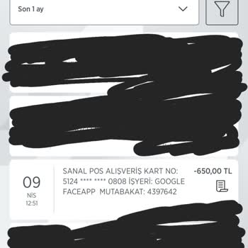FaceApp İznim Olmadan Param Çekildi.