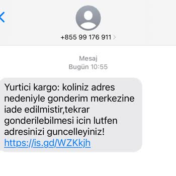 Kargo Gibi Davranan Mesajlar 855 99 176 911