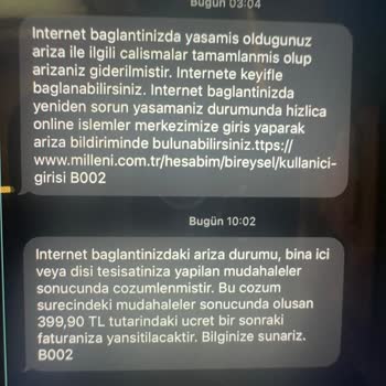 Millenicom İnternet Kesintisi Ve Haksız Fatura Şikayeti