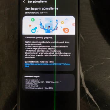 Samsung S20+ Ekran Yeşil Çizgi Problemi