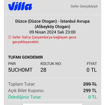 Obilet Yolcu Farklı Yerde İndirme