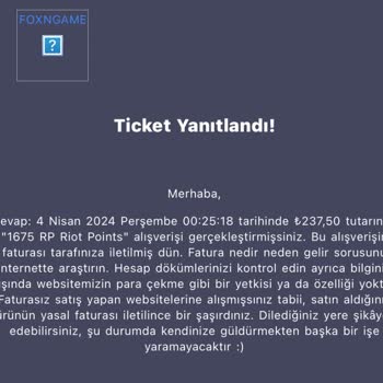 Foxngame 'in Saygısızlığı