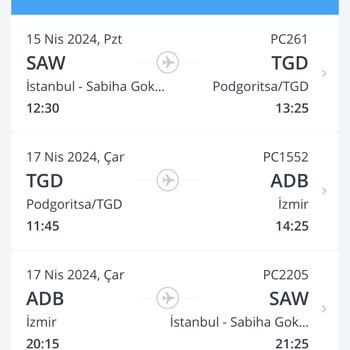 Pegasus Biletimi Aktarmalı Olarak Değiştirdi