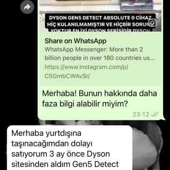 Sahibinden Dyson Süpürge Şüpheli Satış