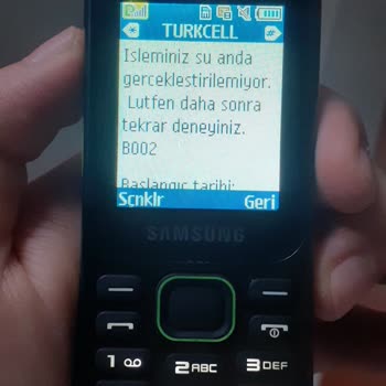 Turkcell Askercell " İşleminiz Şu Anda Gerçekleştirilemiyor " Hatası