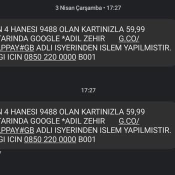 Google Pay Banka Hesabımdan İznim Dışı Param Çekiliyor