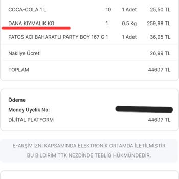 Migros Sanal Marketten Aldığım Kıyma Çok Kötü Kokuyor.