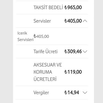 Vodafone Net Fazla Gelen Fatura Yapılmayan Abonelikler