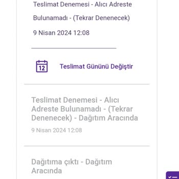 hepsiJET Adreste Olmama Rağmen Bulamadık Yazılmış Teslimat Ertelenmiş.