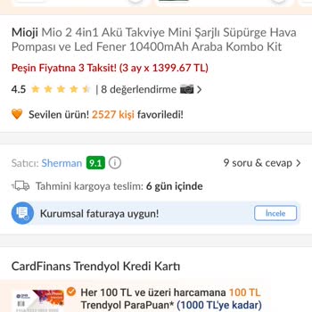 Trendyol Mioji Marka Mini Süpürge Arızalı