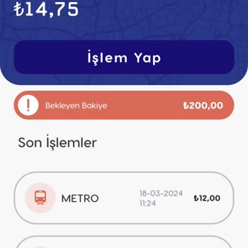 BURULAŞ Bekleyen Bakiye Kart Yüklemesi