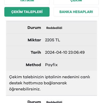 Sahabet Haksız İptal: 2205 TL Çekim Talebim Engellendi