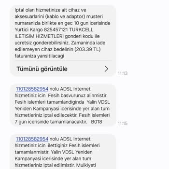 Turkcell Superonline İnterneti İptal Edemiyorum