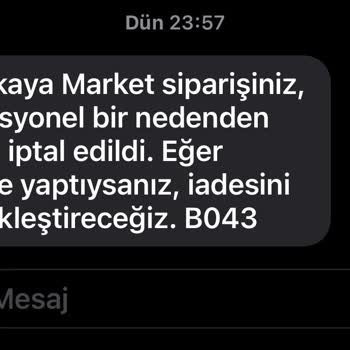 Çetinkaya 4 Küsur Saattir Beklediğim Siparişi İptal Ettiler.