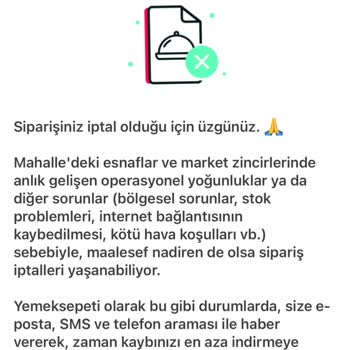 Çetinkaya 4 Küsur Saattir Beklediğim Siparişi İptal Ettiler.