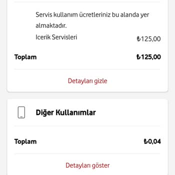 Vodafone Servis Ücreti Şikayeti