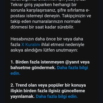 Twitter X Hesabım Askıya Alındı