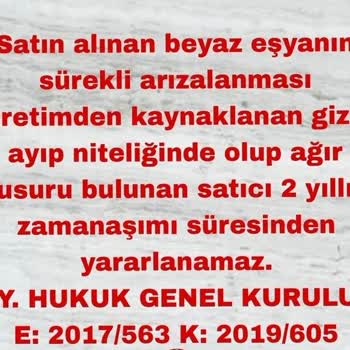 Arçelik Sattığı Ayıplı Ürüne Değişim Parası İstiyor