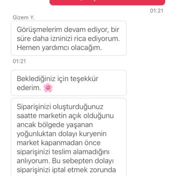 Yemeksepeti Uygulaması Mağduriyet Hk.