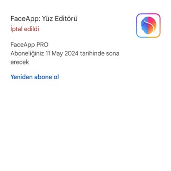FaceApp Geri Para İadesi