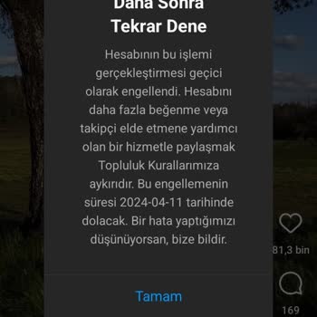 Instagram Beğeni Engeli Kalkmadı