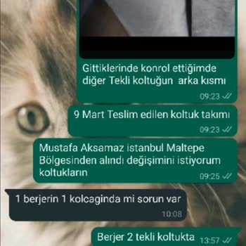 Maltepe Gündogdu Mobilya Aldığım Koltuk Takımı Teşhir Ürün Gönderdiler