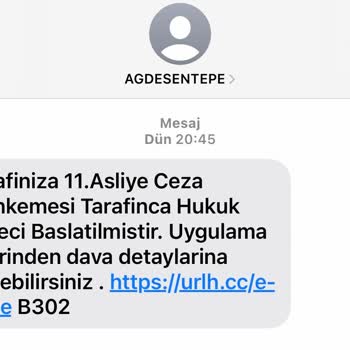 Anadolu Gençlik Derneği Agd Esentepe Asılsız Mahkeme Mesajı Atmış