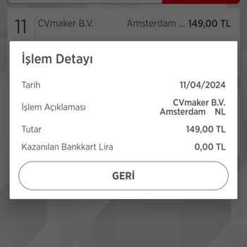 CV Marker İptal