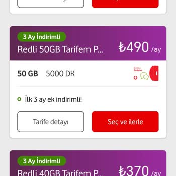 Vodafone İstediğim Tarifeye Geçemiyorum