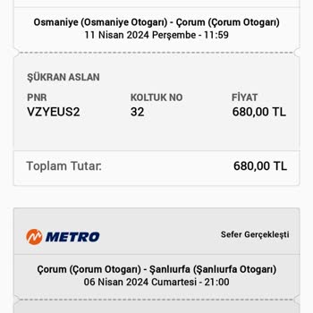 Metro Turizm Otobüs Arıza Sorunu