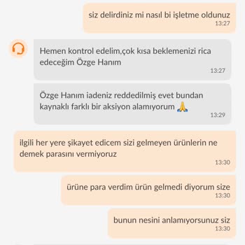 Burger King Çamçeşme Eksik Ürün Gönderip İadesini Yapmıyor