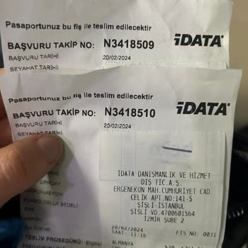 İdata İzmir Ulusal Vize Başvuru Takip