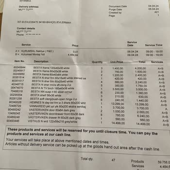 IKEA Ürünü Eksik Teslim Etti Ve Suçunu Kabul Etmiyor.