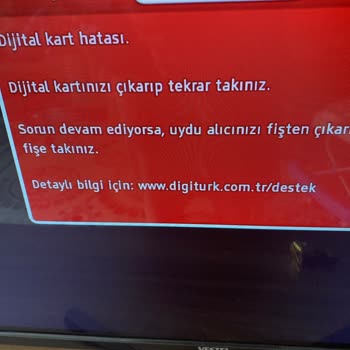 Digiturk Dijital Kart Hatası