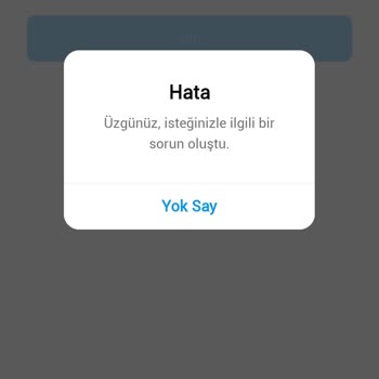 Instagram "Üzgünüz, İsteğinizi Gerçekleştiremedik" Hatası