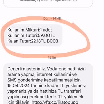 Vodafone'un İzinsiz Ücret Kesintisi Ve İlgisizliği