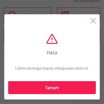 TikTak Kirala Kontak Uyarı Sorunu