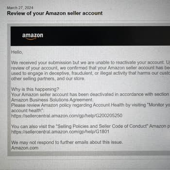 Amazon Satıcı Hesabı İş Çözümleme 3. Bölüm Suspend Nedensiz İhlalsiz!