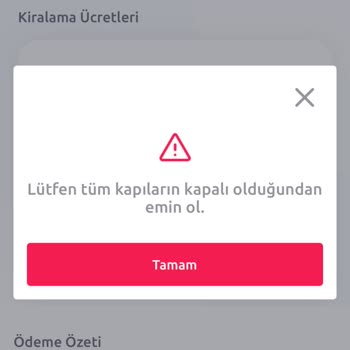 TikTak Kirala Araç Kiralamayı Sonlandıramama