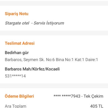 Trendyol Yemek Oteldeki Yemek Siparişi Karmaşası Ve İade Talebi