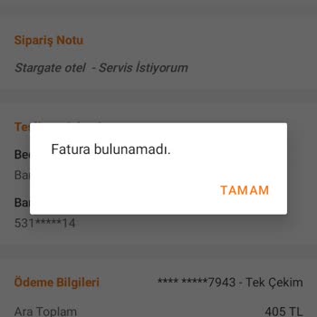 Trendyol Yemek Oteldeki Yemek Siparişi Karmaşası Ve İade Talebi