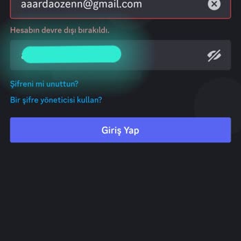 Discord.com Hesap Devre Dışı Bırakıldı