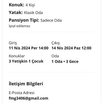 Enuygun.com İzmir Konak Bölgesindeki Otel Rezervasyonu Hakkında Yaşanan Sorun