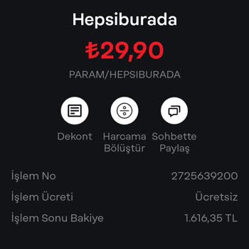 Papara'da Para Çekilmesi