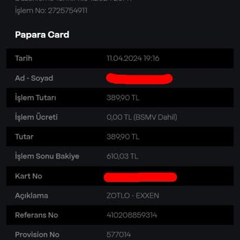 Exxen Para İadesi İstiyorum