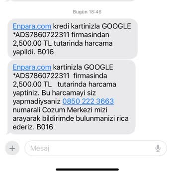Enpara Kredi Kartımdan Bilgim Olmadan Harcama Yapıldı