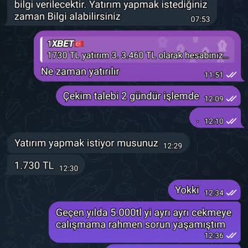 Telegram Fast Para Yatırımı Yaptırdılar Ama Siteye Geçirmediler.