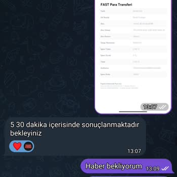 Telegram Fast Para Yatırımı Yaptırdılar Ama Siteye Geçirmediler.