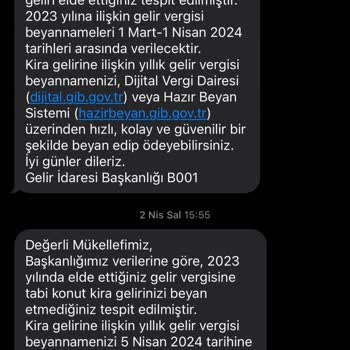 Gelir İdaresi Başkanlığı Olmayan Konutumun Kirası