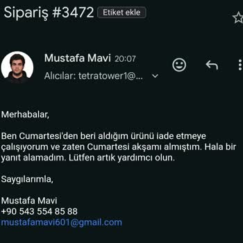 Swankyporsche #3472 Sipariş İadesi